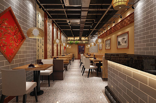 锦州传统中式餐厅餐馆装修设计效果图