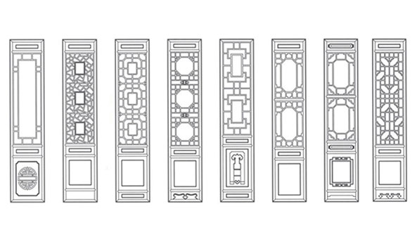 锦州喜迎门中式花格CAD设计图样式大全