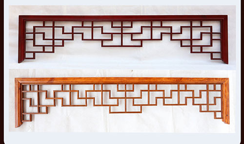 锦州中式花格吊顶门楣挂落仿古落地罩在实际案例中的展示