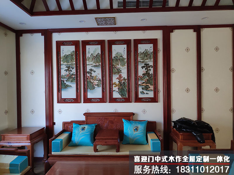 中式别墅接待室装修图片