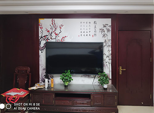 锦州中式家庭装修电视柜效果展示