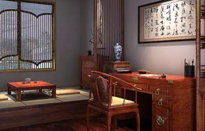 锦州书房中式设计美来源于细节
